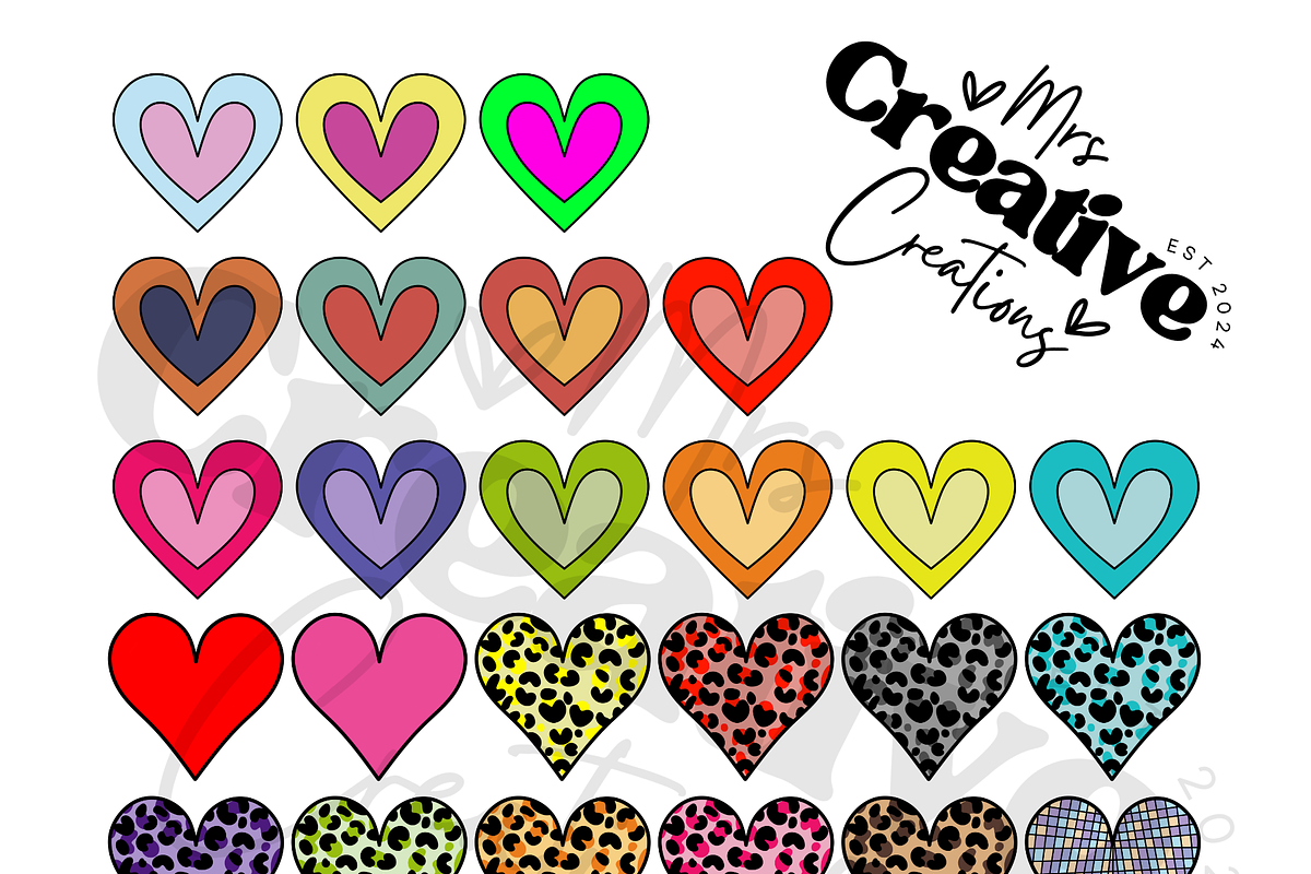 Heart Clipart Bundle, a Graphic by Mrs. Creative Creations (Photo 1 of 7)