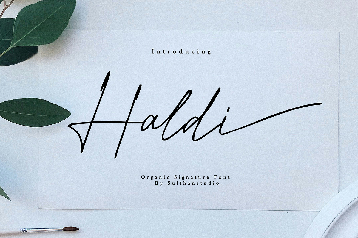 Haldi signature, a Font by Sulthan Studio (Photo 1 of 8)