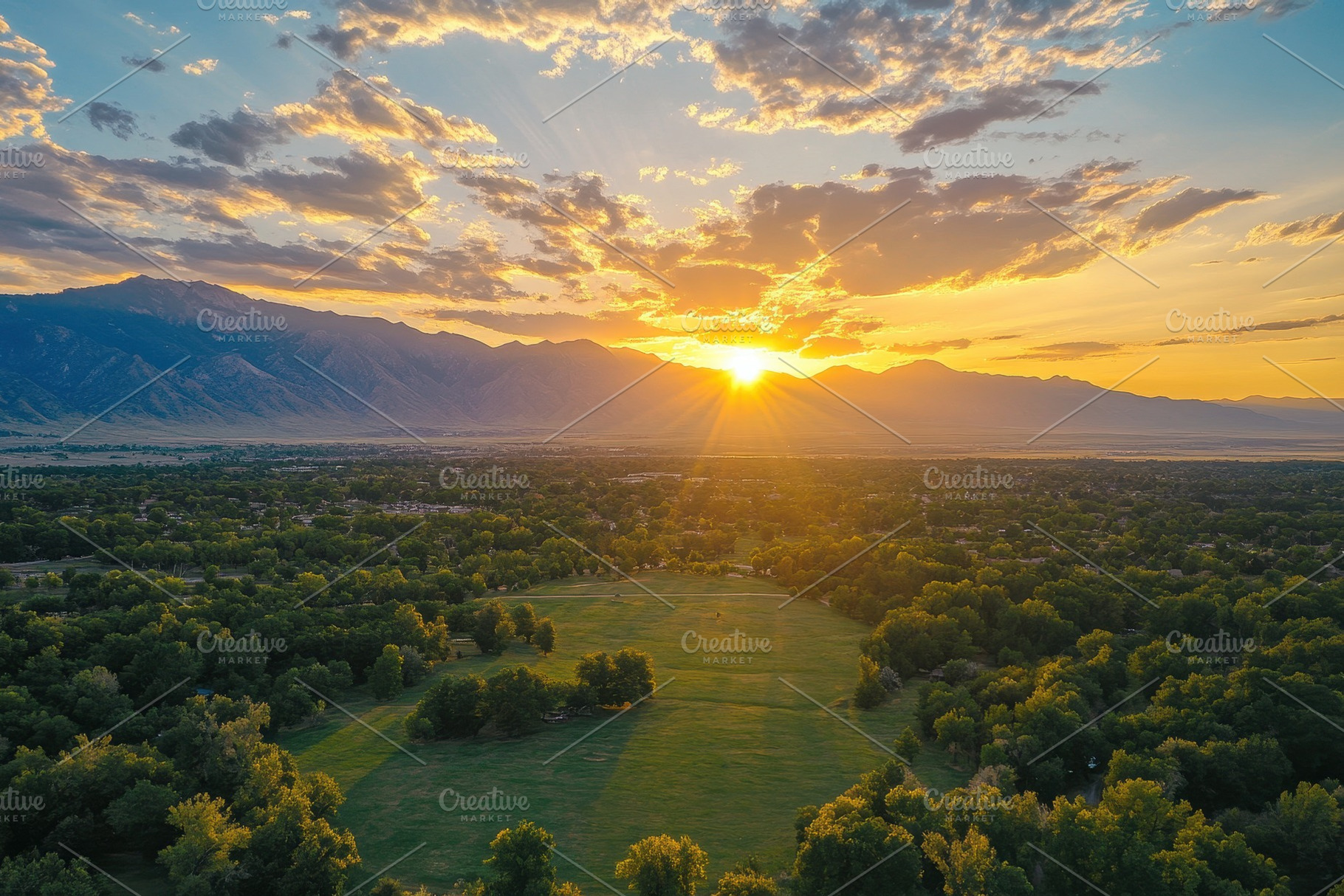 Sunset glow over the Utah valley wit, a Photo by Iftikhar Alam