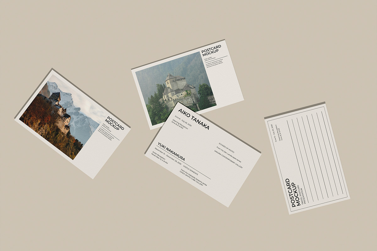 Postcard Mockup, an Advertising Mockup by Unerispace (Photo 2 of 5)