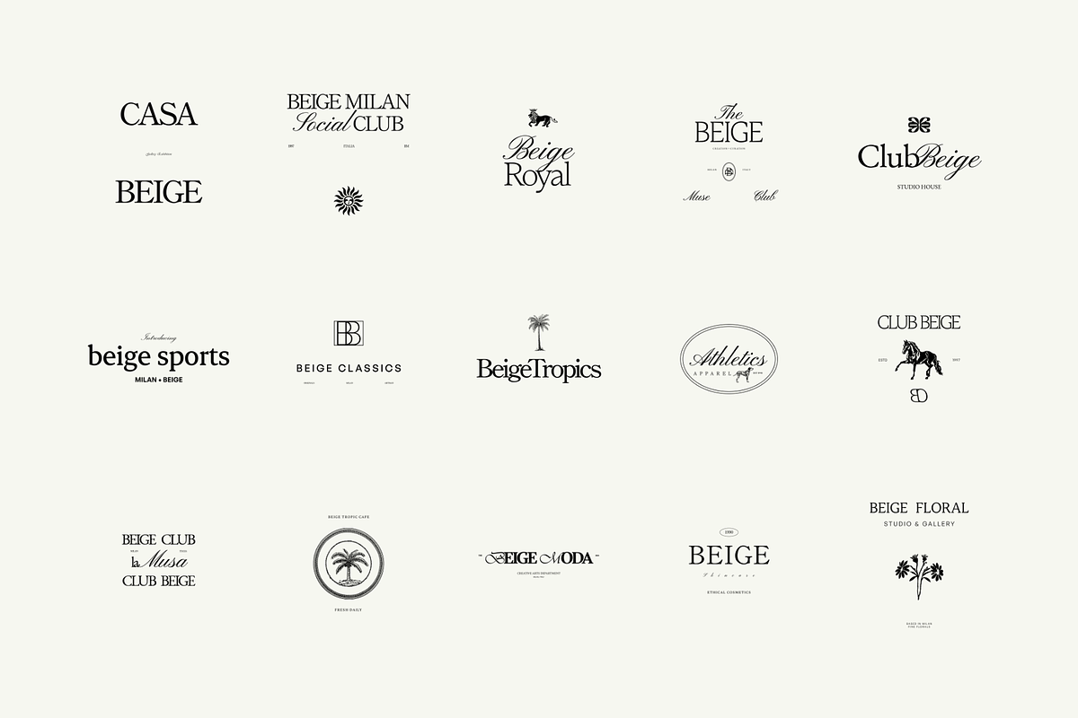 BEIGE | Logo Collection, a Branding & Logo Template by Duet Atelier (Photo 6 of 12)