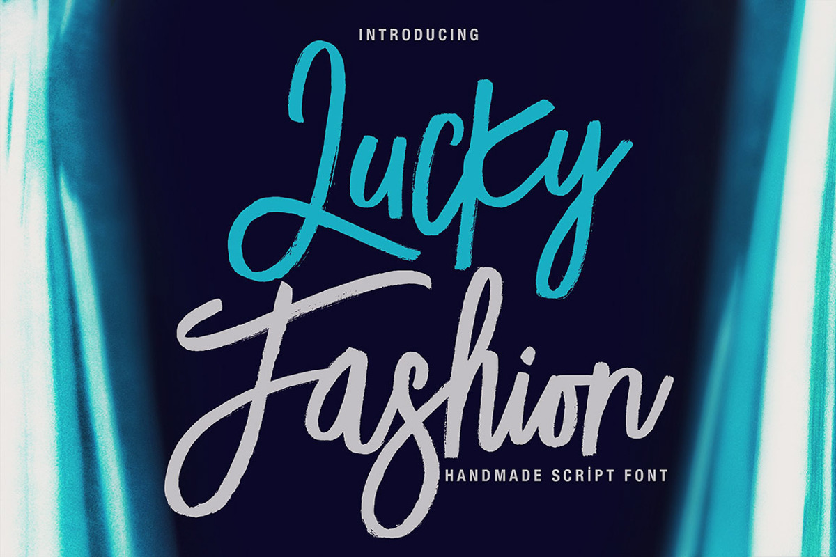 Lucky Fashion Brush Font preview 7