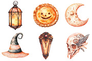Peach Colored Halloween Clipart, a Seasonal Illustration by CitraGraphics (Thumbnail 2 of 9)