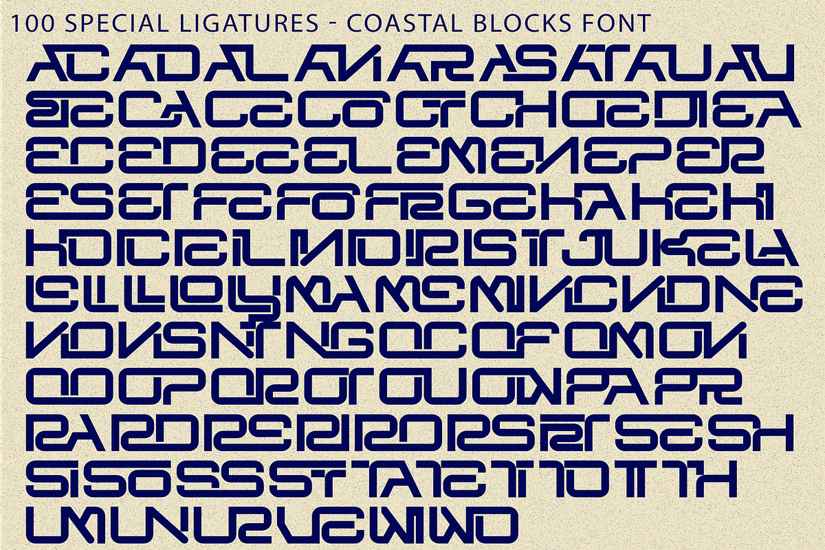 Coastal Blocks - Futuristic Font, a Sans Serif Font by 177Studio (Photo 8 of 8)
