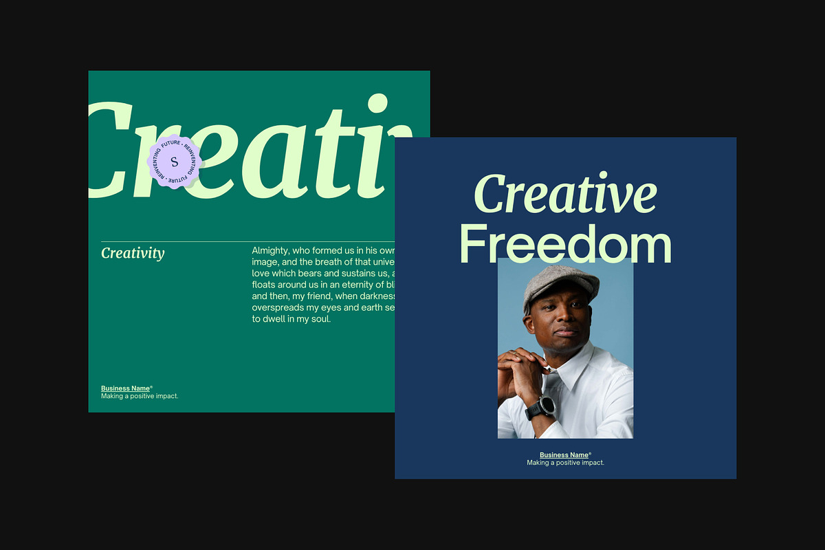 Business Templates (Canva & PSD), a Social Media Template by at.studio (Photo 3 of 6)