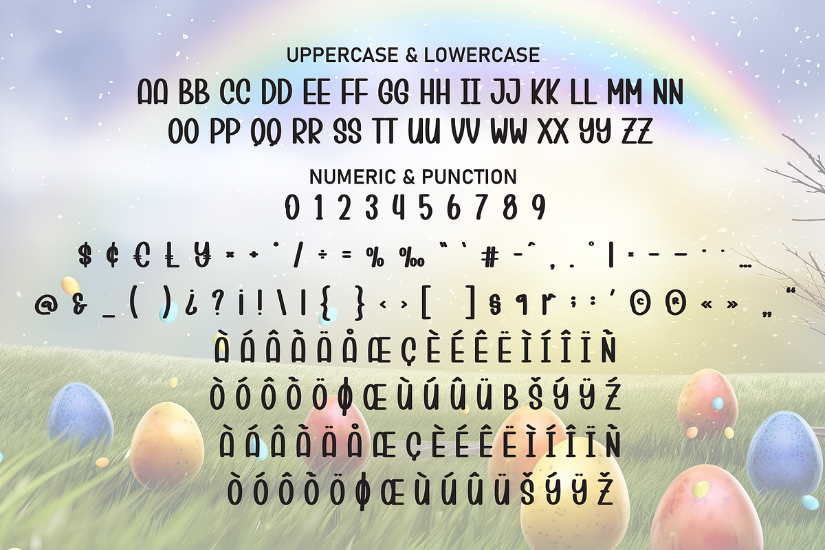 Rainbow Easter | Script Font, a Handwritten Font by Scratchones (Photo 8 of 8)