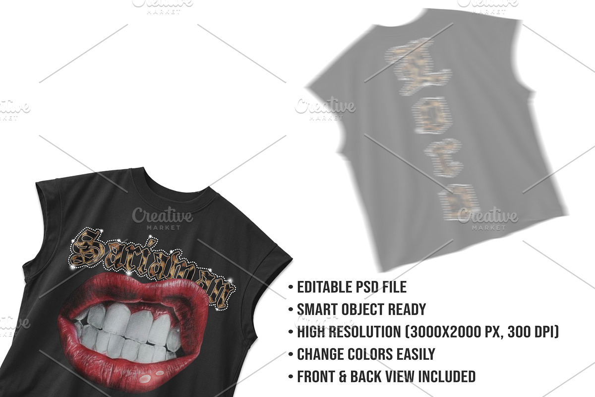 4K Sleeveless T-Shirt Mockup PSD, a Shirt Mockup by std.badboy (Photo 4 of 4)
