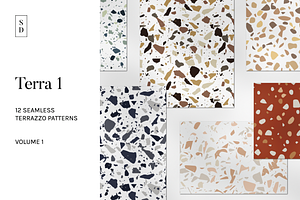 Terrazzo Seamless Patterns - Terra 1