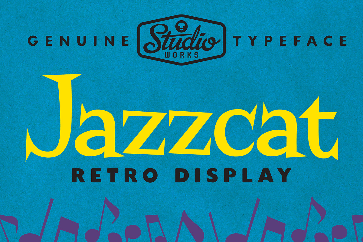 Jazzcat | Retro Display Type!, a Serif Font by StudioWorks (Photo 1 of 7)