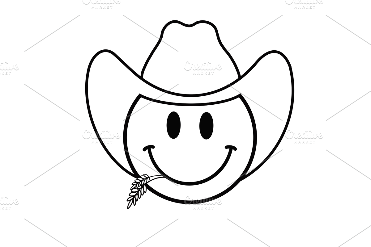 Country Happy Face SVG, an Illustration by DesignedByMLE
