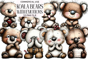 Koala Bears with Emotions Clipart, an Illustration by Daily.Designs (Thumbnail 1 of 5)