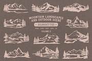 Mountain Scenes Silhouettes Vector 2, an Object Illustration by Seaquint (Thumbnail 2 of 5)
