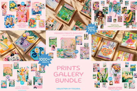 1000+ Prints Gallery Bundle, a Wallpaper Graphic by Feelsoul