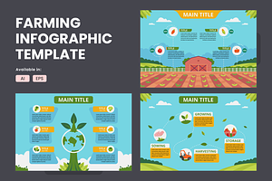 Farming Infographic Template, a Templates & Theme by Bartama Graphic