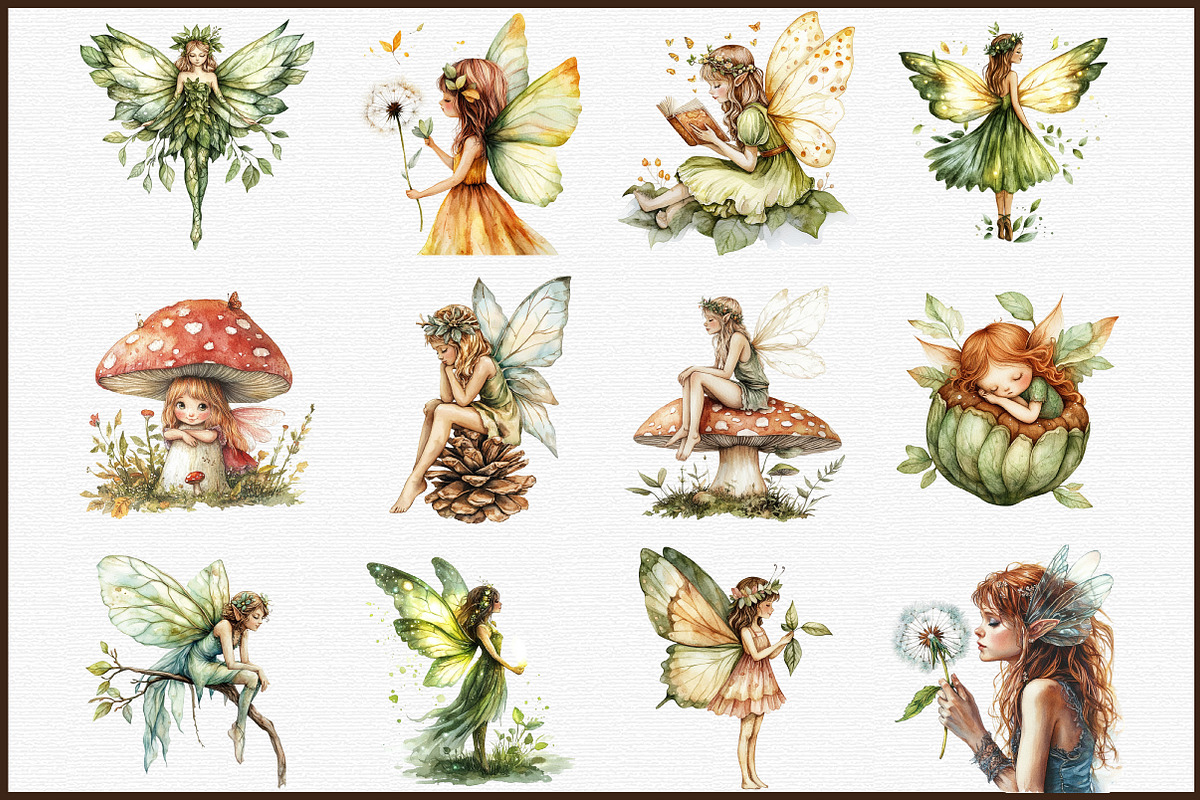 Woodland Fairies Nature Graphics, an Illustration by Sublimation Artist (Photo 3 of 6)