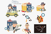 Detective Vector Clipart Set, a Work Illustration by Universe Mary (Thumbnail 5 of 9)