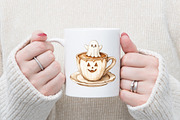 Halloween Coffee Latte Clipart Bundl, an Illustration by designcity5 (Thumbnail 4 of 5)