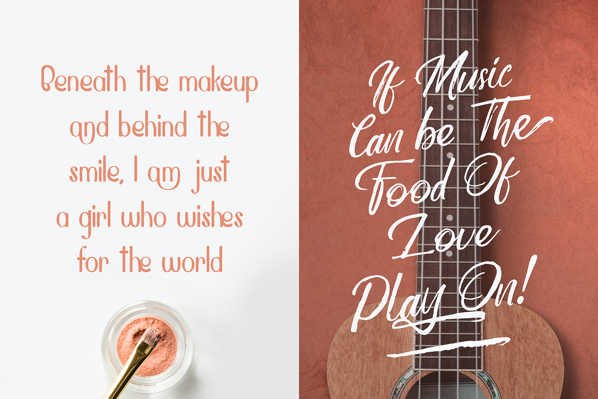 Bittersweet Memories - Duo Font, a Script Font by Burntilldead (Photo 2 of 10)