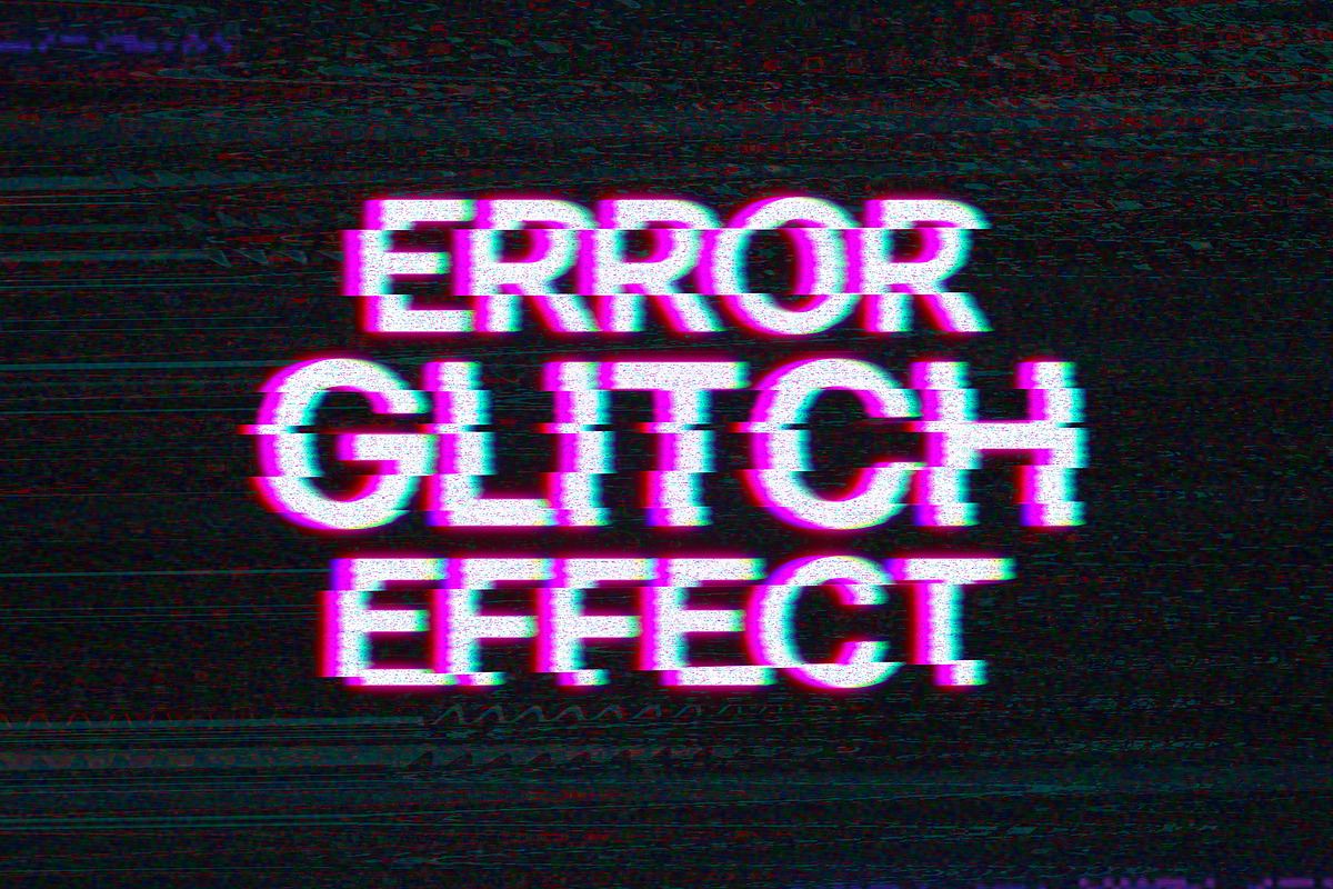 Error Glitch Text Effect, a Layer Style Add-On by Design Squad (Photo 3 of 5)