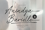 Anindya Barielle Handwritten Script, a Script Font by Denustudios (Thumbnail 1 of 15)