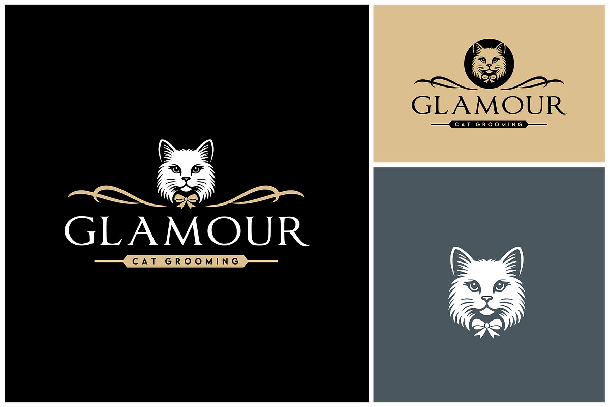 Cat Feline Pet Grooming Salon Logo, a Branding & Logo Template by Enola99d (Photo 1 of 2)