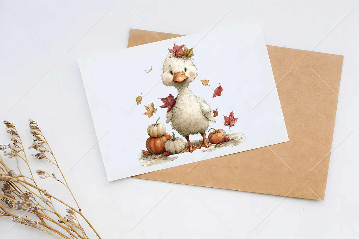 Whimsical Autumn Goose Clipart, a Seasonal Illustration by Canvas Craft (Photo 10 of 10)