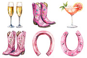 Cowgirl Bachelorette Clipart, a Seasonal Illustration by CitraGraphics (Thumbnail 5 of 7)