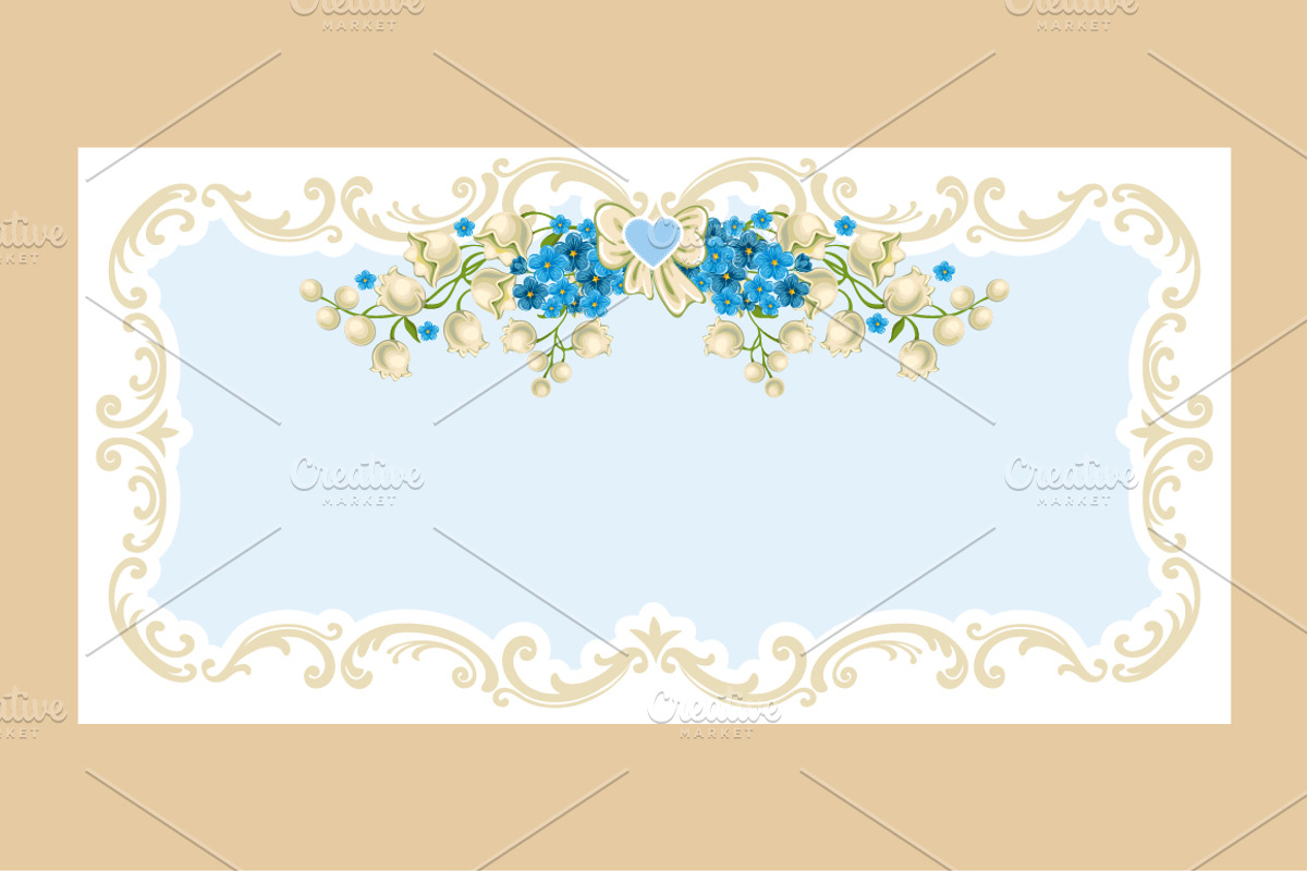 ✿ Festive set with gentle flowers ✿, a Card Template by Vector beauty (Photo 3 of 5)
