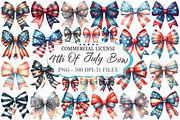 4th of July Bow Clipart Bundle, a Graphic by designcity5 (Thumbnail 1 of 5)