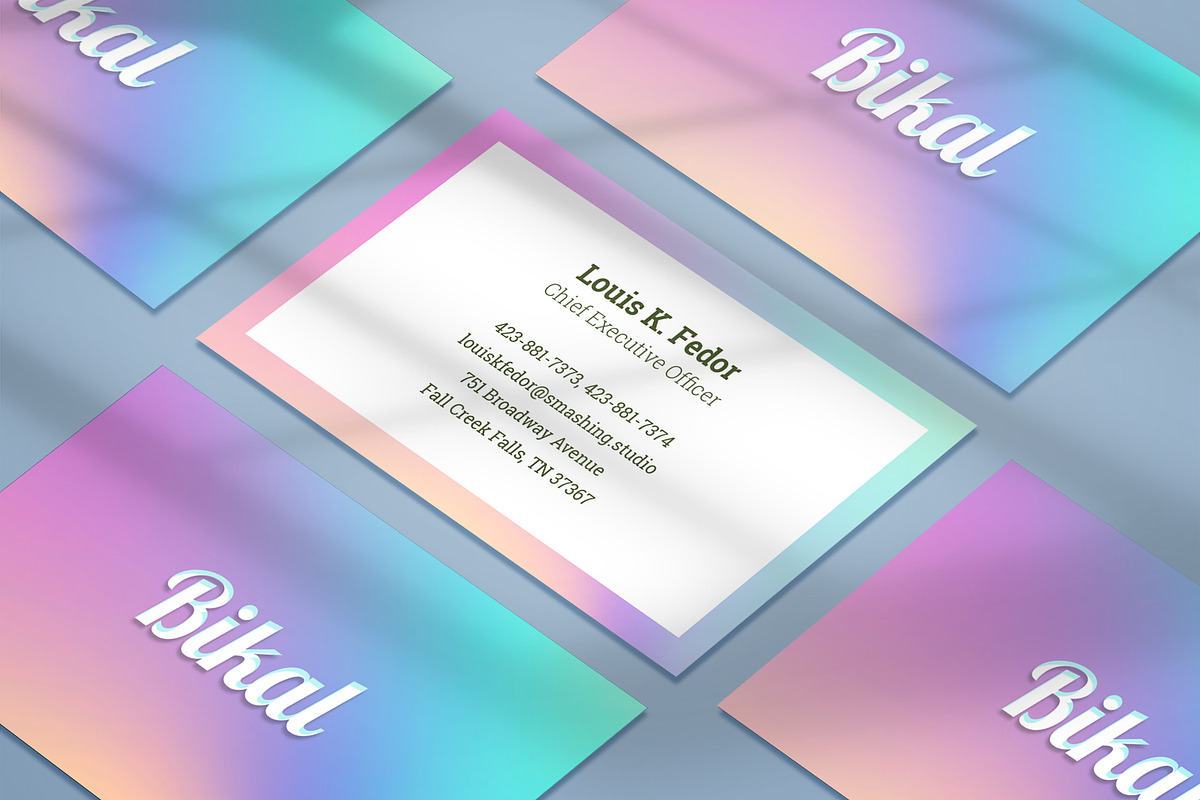 Business card Template & 3 Mock-up, a Business Card Template by Smashing_Studio (Photo 3 of 4)