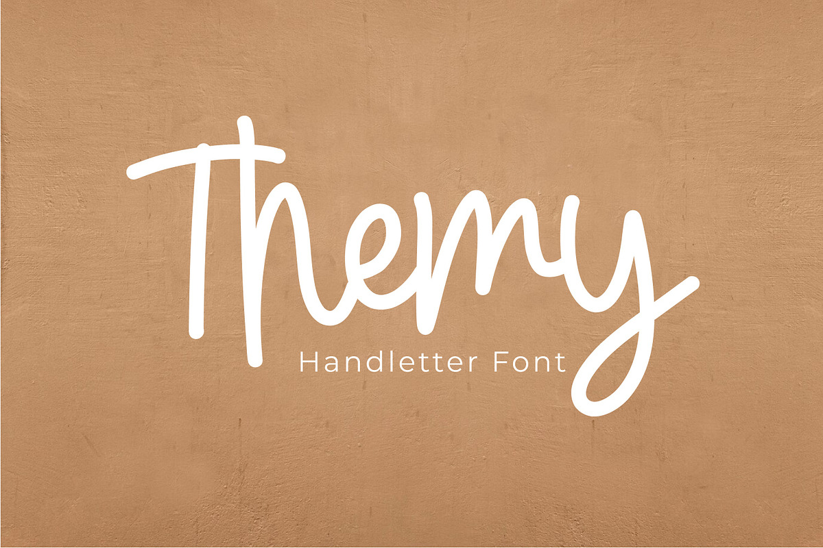 Themy Handletter Signature, a Handwritten Font by Gumrega Studio (Photo 1 of 6)
