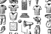Vintage American Football Gear Set, an Object Graphic by RT Studio (Thumbnail 3 of 4)