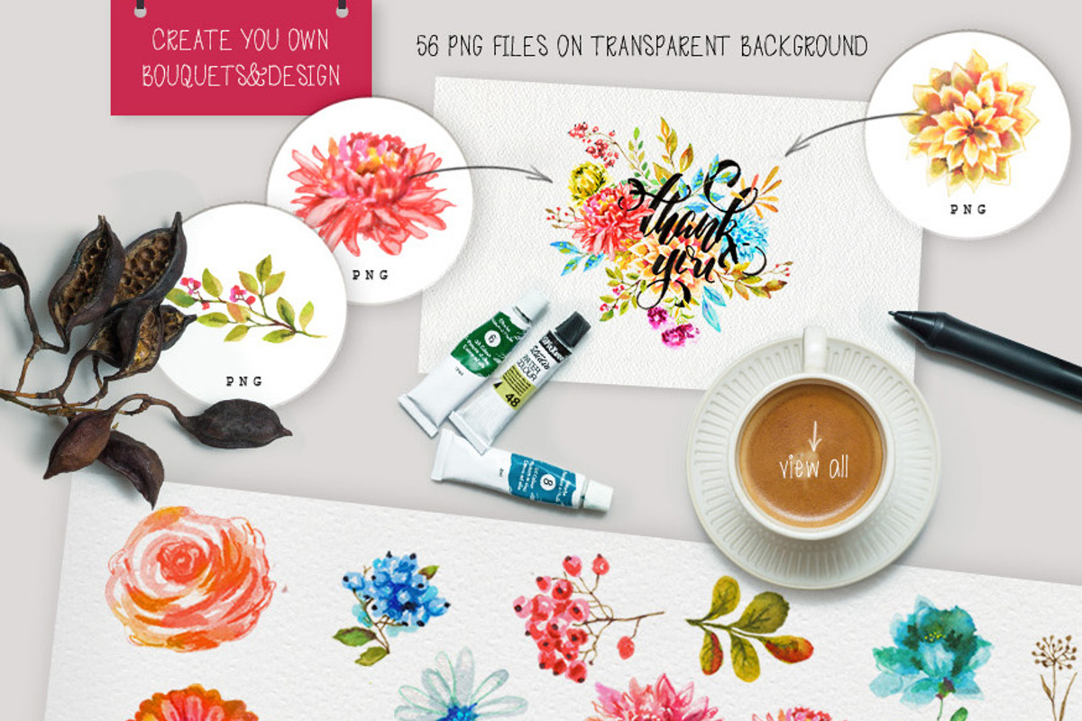 Designer's watercolor bundle, a Decorative Illustration by ARSCOR (Photo 4 of 4)
