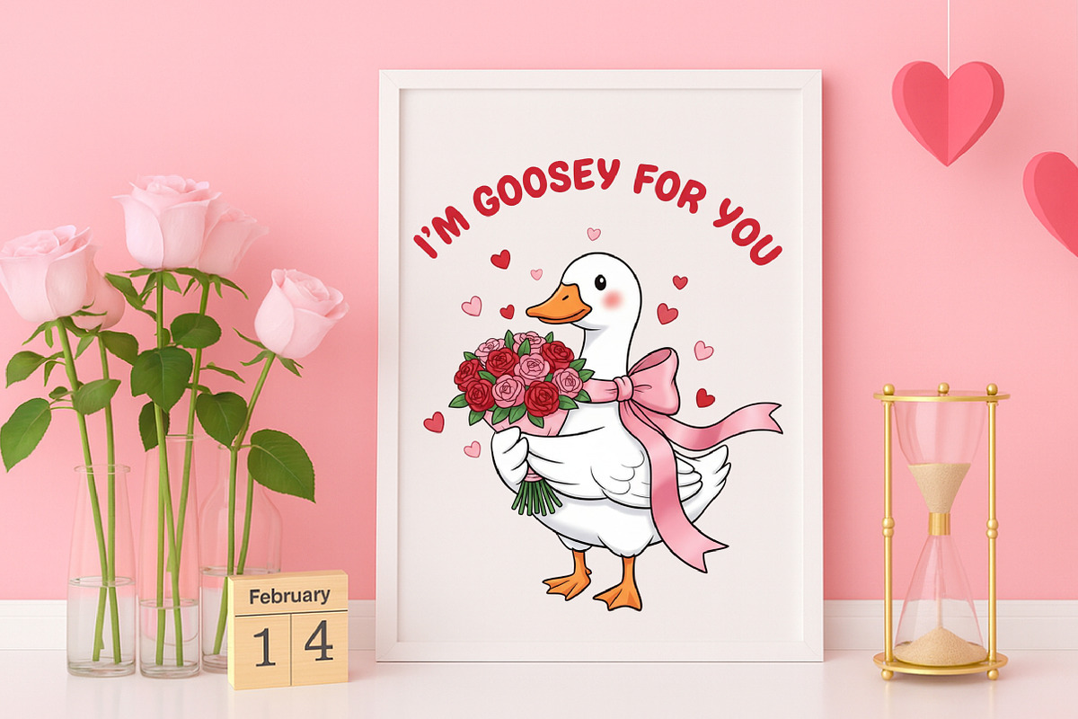I'm Goosey For You Png, Valentine's, an Illustration by Canvas Craft (Photo 6 of 7)