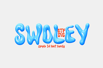 SWOLEY. 3D Font .OTF SVG, a Symbol Font by Luxfont