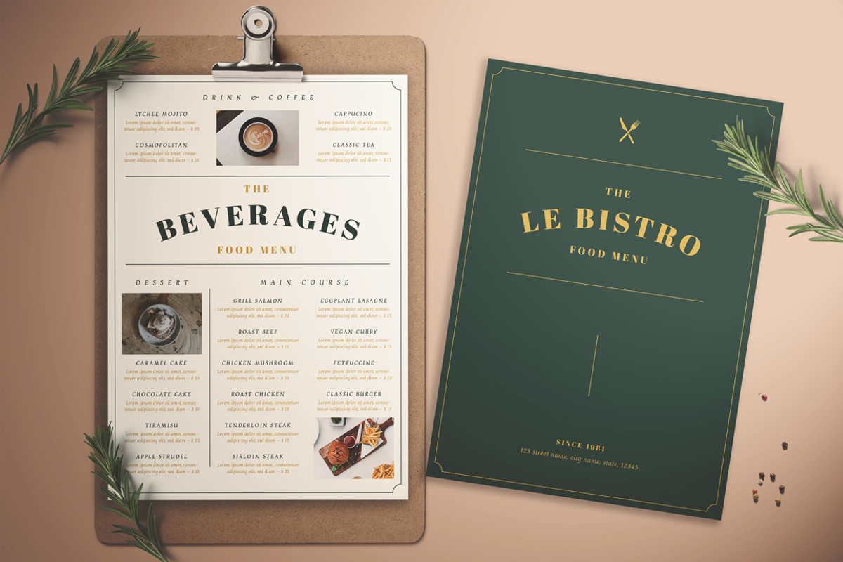 Classic Food Menu, a Flyer Template by KMZVR.Lab (Photo 1 of 6)
