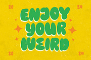 Puffy Delight - Playful Display Font, a Handwritten Font by Letterhend Studio (Thumbnail 2 of 9)
