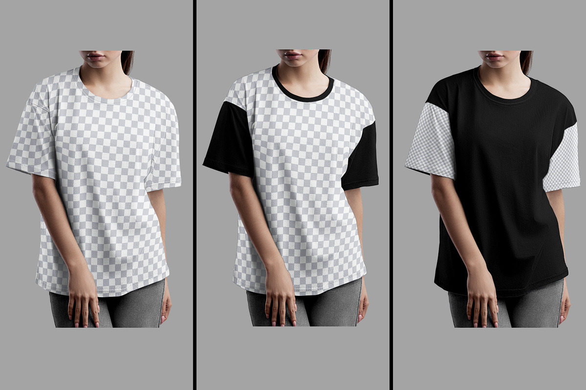 5 Mockups Woman Oversize T-Shirt, a Shirt Mockup by Grow Design Craft Studio (Photo 5 of 8)