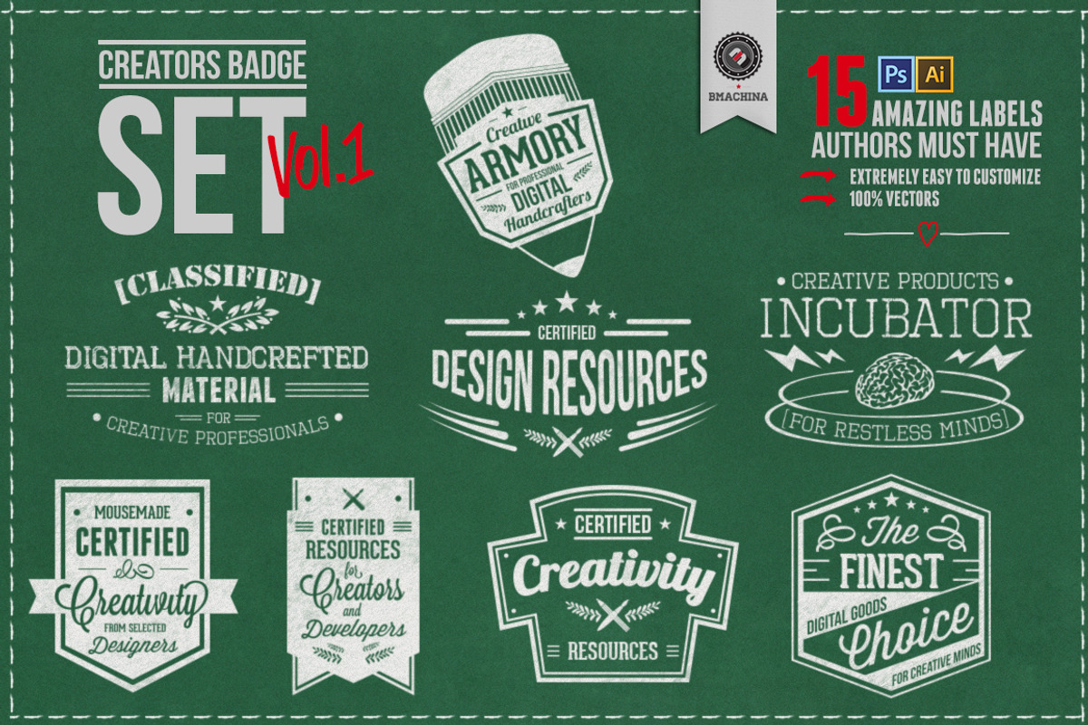 Creators Badge Set Vol.1 preview 5