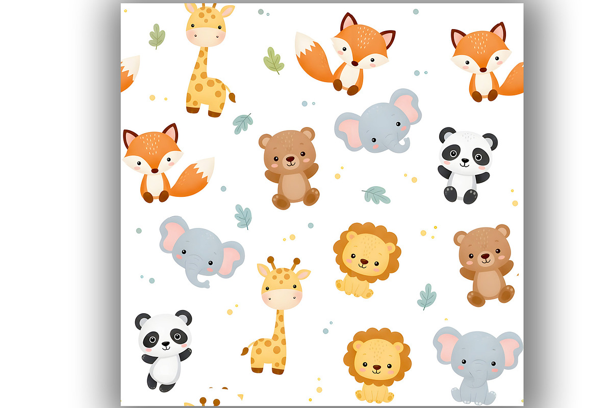 Cute Children's Animal Print, a Pattern Graphic by Sharon Schwalbe (Photo 5 of 6)