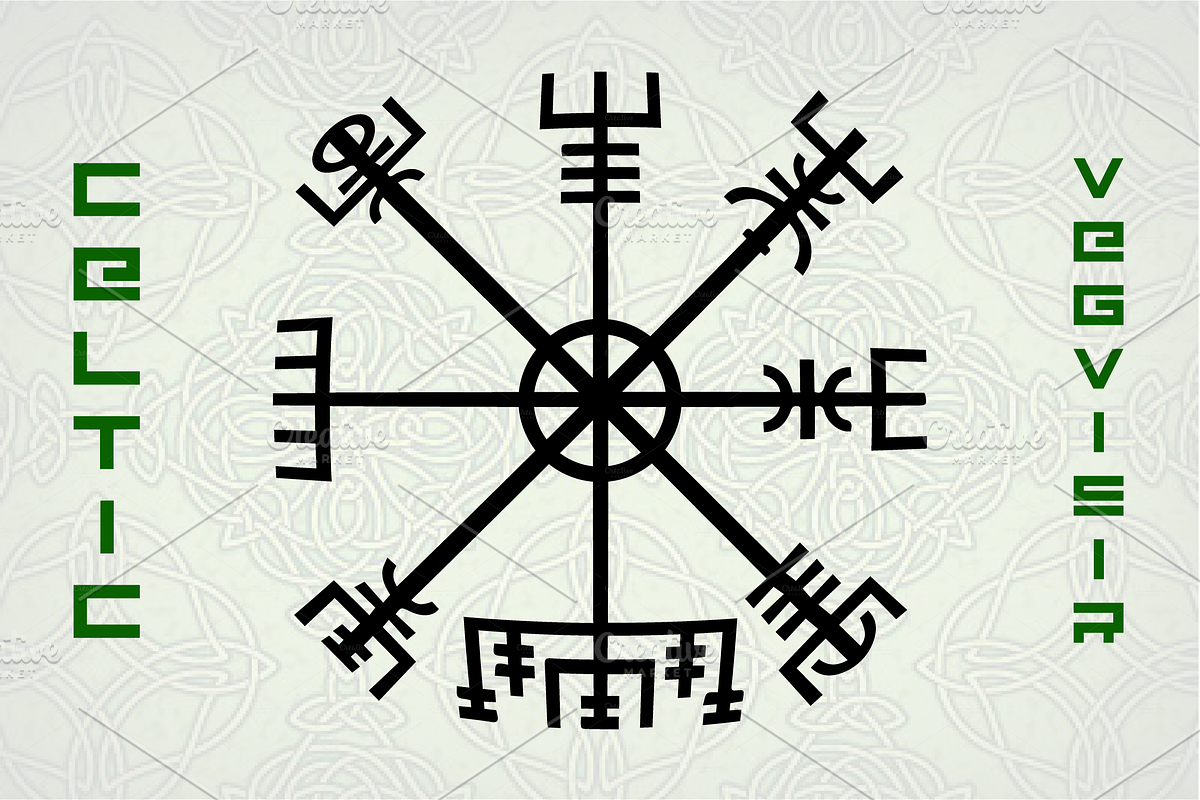Vegvisir Viking Compass Nordic Runic, an Object Graphic by GraphicRedStudio (Photo 4 of 7)