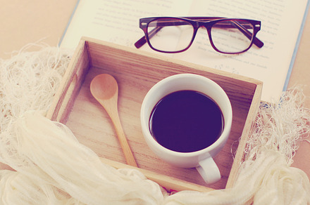 Eyeglasses and book with coffee containing book, education, and coffee, a School & Education Photo by Nuchylee Photo