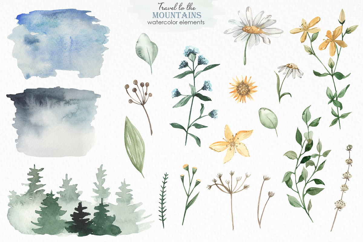 Travel to the mountains watercolor, an Illustration by Marina Ermakova (Photo 4 of 12)