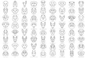 Dog Head Silhouettes Bundle, an Object Graphic by pet design shop (Thumbnail 2 of 12)