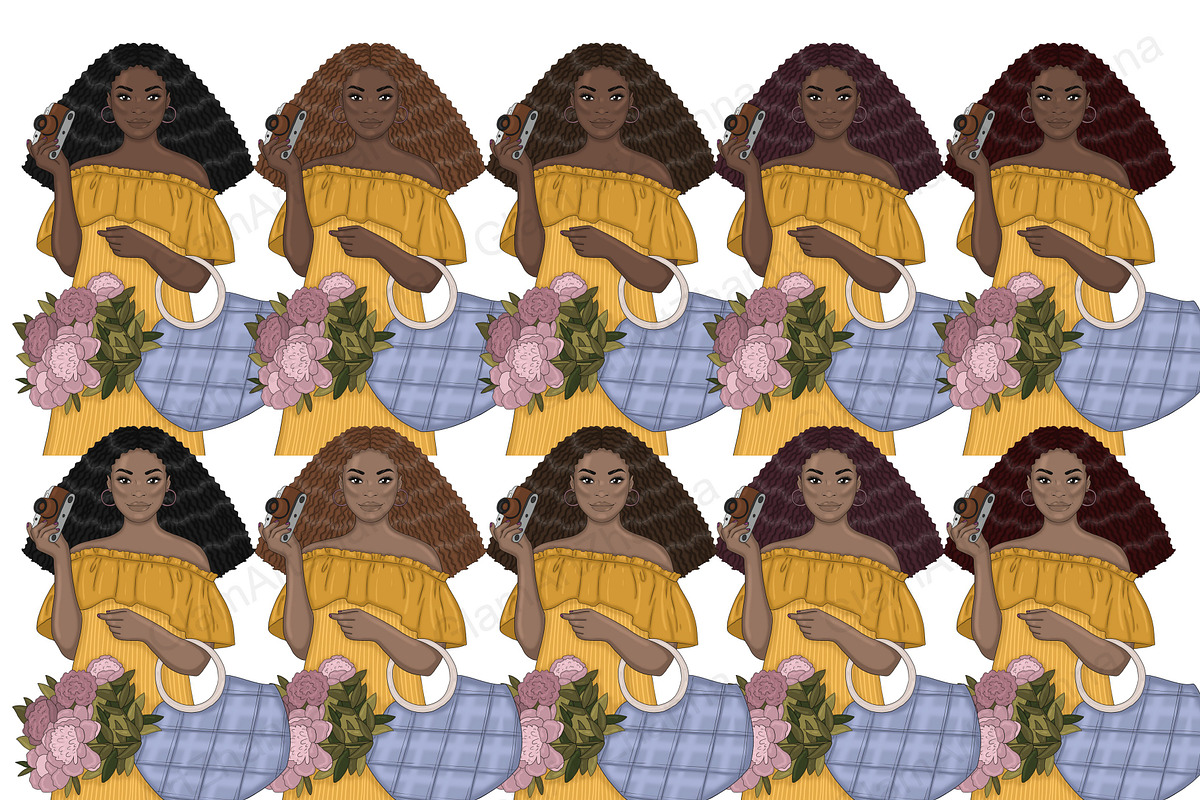 Girl In Hat Clipart | Summer Woman, a Person Illustration by GlamArtZhanna (Photo 4 of 5)