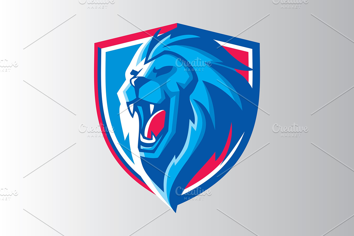 LION HEAD LOGO, an Animal Illustration by arace