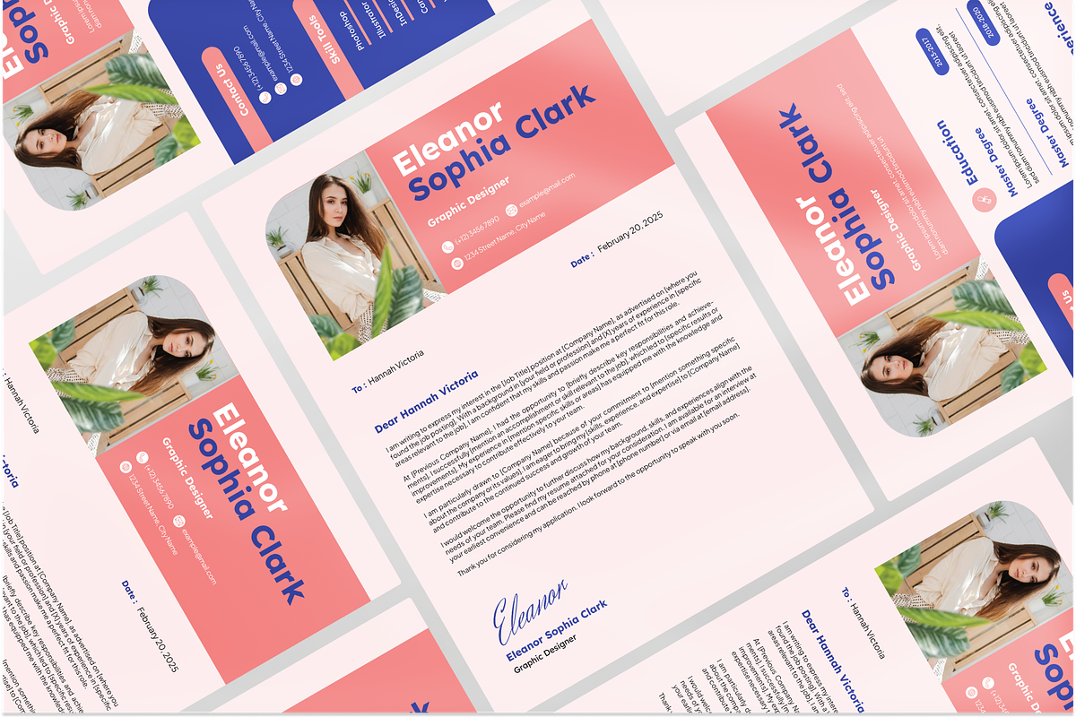 Pink Creative Resume & Cover Letter, a Resume Template by Annora Studio (Photo 4 of 7)