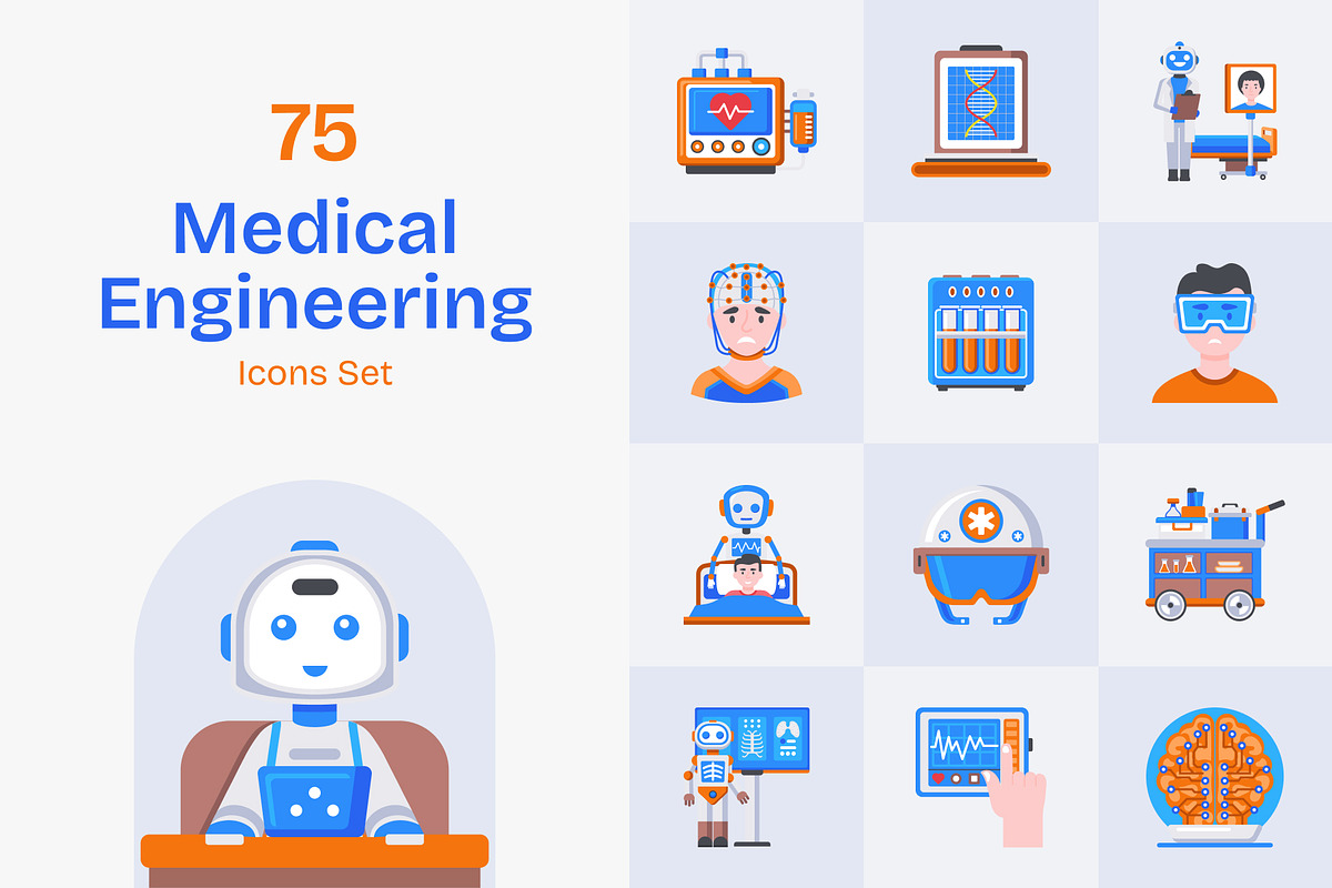Medical Engineering Icon Set, an Emoji Icon by Creative Stall (Photo 1 of 6)