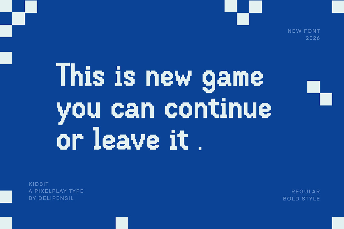 Kidbit - A pixelplay type, a Sans Serif Font by delipensil (Photo 3 of 9)