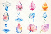 Spring Water Droplets Clipart, an Illustration by Dream Creation (Thumbnail 2 of 3)